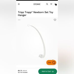 ISO Stokke Tripp Trapp Newborn Set Toy Hanger - White